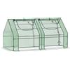 Easycomfort Serra per Piante Orto con 2 Coperture in PE e PVC, Struttura in Acciaio - Verde 180x90x90cm