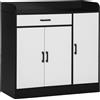 Easycomfort Mobiletto da Cucina Moderno in MDF con 2 Armadietti, 1 Cassetto e Ripiani Regolabili, 90x40x90 cm