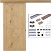 EasyComfort Binario con Kit di Accessori per Porte Scorrevoli in Stile Rustico in Legno