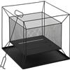 Easycomfort Braciere da Giardino a Legna Portatile con Attizzatoio 45x45x43cm Nero
