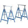 Easycomfort Set 2 Cavalletti da Lavoro Telescopici Pieghevoli e Regolabili in Altezza, in Tubi Acciaio, 68x58x80cm Max 200kg