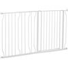 Easycomfort Cancelletto di Sicurezza per Cani in Acciaio e ABS, Estensibile 75-145cm per Scale e Porte, Bianco