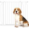 EasyComfort Cancelletto per Cani a Larghezza Regolabile con Doppio Blocco, in Acciaio e ABS, 76x75-95 cm, Bianco