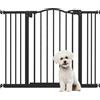 EasyComfort Cancelletto per Cani Estensibile con 4 Viti Regolabili, in Metallo e Plastica, 74-100x78 cm, Nero