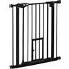 Easycomfort Cancelletto per Cani Estensibile con Fissaggio a Pressione e Chiusura Automatica, 68x76.2 cm, Nero