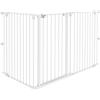 Easycomfort Cancelletto per Cani Taglia Media a 3 Pannelli con Doppio Sistema di Blocco, 206x90cm, Bianco