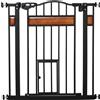 Easycomfort Cancellino per Cani con Fissaggio a Pressione, Estensibile da 74-80cm con Chiusura Automatica, Nero
