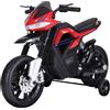 Easycomfort Moto Elettrica per Bambini da 6V con Rotelle, Fari e Musica, in PP e Metallo, 105x52.3x62.3 cm, Rosso