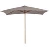 EasyComfort Ombrellone da Giardino 2x3 m Impermeabile, in Legno con Copertura Rimovibile in Poliestere, Grigio