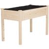 Easycomfort Orto Urbano Pensile Tavolo Porta Piante con Fodera in Tessuto per Giardino 122.5x56.5x76cm legno