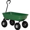 Easycomfort Carrello da Giardino con Struttura in Acciaio e Pneumatici, 108x52x100cm, Verde
