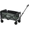 EasyComfort Carrello da Giardino da 72L Pieghevole con Pannello Apribile, in Acciaio e Poliestere, 114x46x65-92 cm, Verde