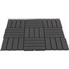 Easycomfort Set 9 Mattonelle a Incastro per Terrazzo, Piastrelle per pavimenti (30x30x2cm) in PP Antiscivolo, Area: 0.81 mq Nero