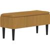 Easycomfort Panca Fondoletto in Poliestere e Legno per Camera da Letto e Ingresso, 95x38x45 cm, Arancione