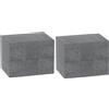 EasyComfort Set di 2 Comodini Sospesi con 2 Cassetti Moderni e Salvaspazio, 40x29x30 cm, Grigio Cemento