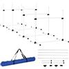 Easycomfort Set di 4 Ostacoli Agility Dog per Addestramento Cani con Sacca di Trasporto, Altezza delle Barre Orizzontali Regolabili, 99x65x94cm