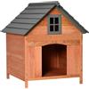 Easycomfort Casetta Rialzata per Cani fino a 15 kg, Cuccia per Cani Gatti da Esterno in Legno di Abete, 81.3x91.5x98.5 cm