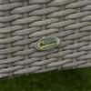 Easycomfort Set Tavolino e Sedie da Giardino, Set 3 Pezzi Salotto da Esterno con Poltrone in Rattan Grigio