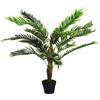 EasyComfort Pianta Artificiale Palma Cycas Alta 123cm per Interno ed Esterno con Vaso Incluso