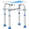 Easycomfort Sgabello per Doccia in Alluminio con Altezza Regolabile e Piedini Antiscivolo a Ventosa, Blu