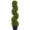 EasyComfort Pianta Finta di Eucalipto a Spirale con Vaso Incluso per Interno ed Esterno, Altezza 90 cm, Verde