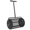 EasyComfort Spandiconcime da 75L in Metallo con Manico Regolabile a T e Maniglia Imbottita, 70x40x112 cm, Nero