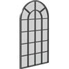 Easycomfort Specchio ad Arco per Casa e Ufficio con Montaggio a Parete, in Vetro e Metallo, 62x2.5x110 cm, Nero