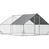 Easycomfort Pollaio da Giardino con Telaio Zincato, Copertura Impermeabile e Rete Esagonale, 3x4x2 m, Argento
