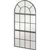 EasyComfort Specchio da Parete ad Arco Stile Finestra per Camera da Letto e Ingresso, 76x43 cm, Nero