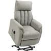 Easycomfort Poltrona Alzapersona Reclinabile 150° max con Telecomando e Poggiapiedi, 75x93x110 cm, Grigio