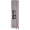 Easycomfort Colonna Bagno in MDF con 2 Armadietti e 2 Ripiani Aperti, 30x32x172.5 cm, color Legno