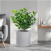 Divina Garden Vaso in resina da esterno interno per piante tondo cilindrico di design d.36x35h Modigliani Beige