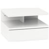 EasyComfort Comodino Sospeso per Camera da Letto con Cassetto e Mensola in Legno, 35x32x22.5cm, Bianco