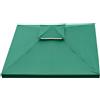 EasyComfort Copertura Telo per Gazebo da Giardino 3x3 m, Tetto Anti-UV Impermeabile in Poliestere Verde Scuro