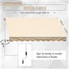 Easycomfort Tenda da Sole 4x2.5 m Avvolgibile a Manovella con Copertura Impermeabile, in Metallo e Alluminio, Beige