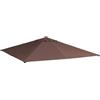 Easycomfort Tetto di Ricambio 3x3m, Telo Sostitutivo per Gazebo da Giardino in Poliestere con Foro di Ventilazione, Color caffè