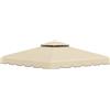 Easycomfort Tettuccio di Ricambio per Gazebo da Giardino 3x3m con Tetto a 2 Livelli in Poliestere Beige