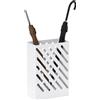 EasyComfort Portaombrelli di Design con Vaschetta Raccogli Gocce e 4 Ganci in Metallo, 28x14x41 cm, Bianco