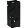EasyComfort Portaombrelli in Metallo con 4 Ganci e Vaschetta Raccogligocce, 15.5x15.5x41cm, Nero