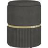 EasyComfort Pouf Contenitore 120 kg max per Soggiorno, Ingresso e Camera, in Poliestere, 36x36x44 cm, Grigio
