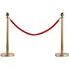 Easycomfort Transenne Elimina Separacode Paletti di Delimitazione con Corde Rosso Acciaio Inox Ф32 x 95CM Oro
