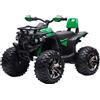 Easycomfort Quad per Bambini Elettrico 12V con Fari e Batteria Ricaricabile, Età 3-5 Anni, 100x65x73cm, Verde