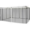 Easycomfort Zanzariera per Gazebo Tende di Ricambio Universale con Cerniere, 335x207cm - Nero e Beige