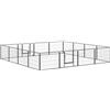 Easycomfort Recinto per Cani e Cuccioli con 16 Pannelli Modulabili e 2 Ingressi, 80x1.5x60cm
