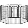 Easycomfort Recinto per Cani e per Cuccioli, Recinto Modulare per Cani da Interno ed Esterno in Metallo e Acciaio 8 Pannelli 80x100cm
