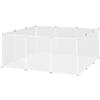 Easycomfort Recinto per Conigli, Cuccioli e Piccoli Animali Modulabile in Metallo e PP, 12 Pannelli da 35x45cm Bianco