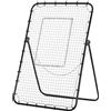 Easycomfort Rete da Calcio Rebounder Pieghevole con Bersaglio, Altezza e Angolazione Regolabili, Metallo e PE, 123x73x178.5cm, Nero