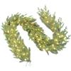 Le Stelle Ghirlanda di Natale in PVC Lunghezza 180cm + Diametro 25 cm con 200 Luci LED Incluse