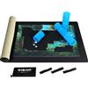 LAVIEVERT Tappetino a puzzle in neoprene double face, 2 mm di spessore, nero e kaki, con custodia in tessuto non tessuto e cilindro in plastica, per un massimo di 1500 pezzi