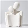 Katoonx Statuette di coppia che abbracciano in ceramica, per amanti dell'abbraccio, colore: bianco